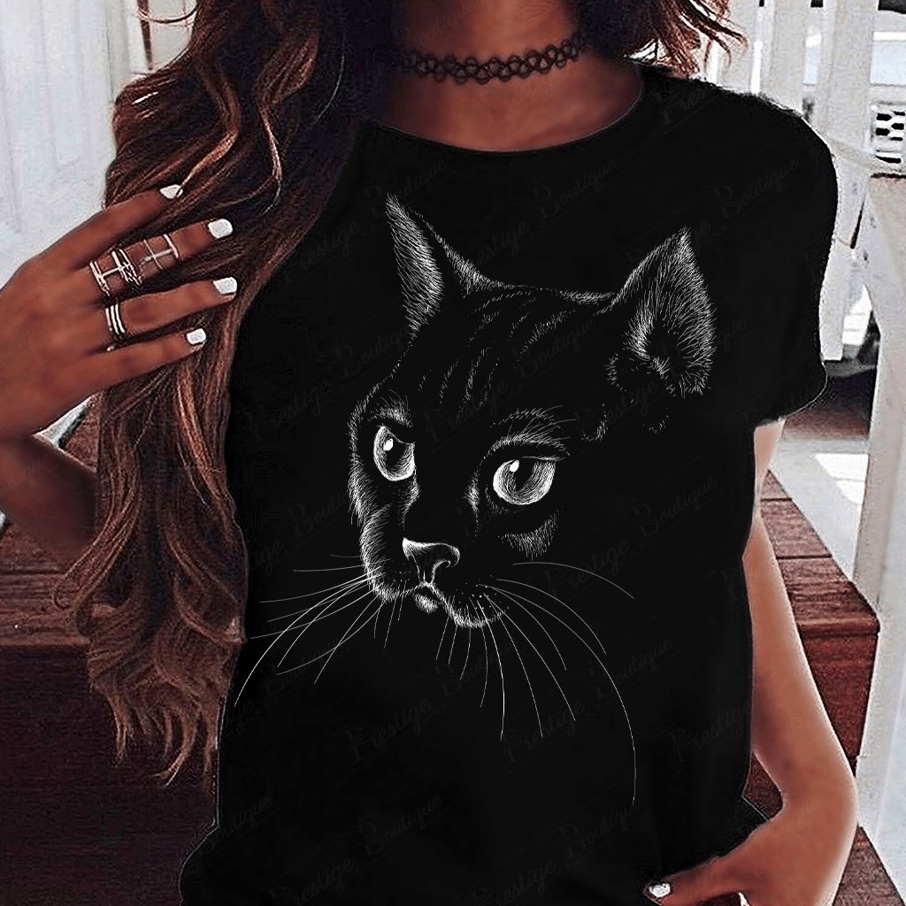 Tricou Pisica Neagra - Prestigeboutique.ro