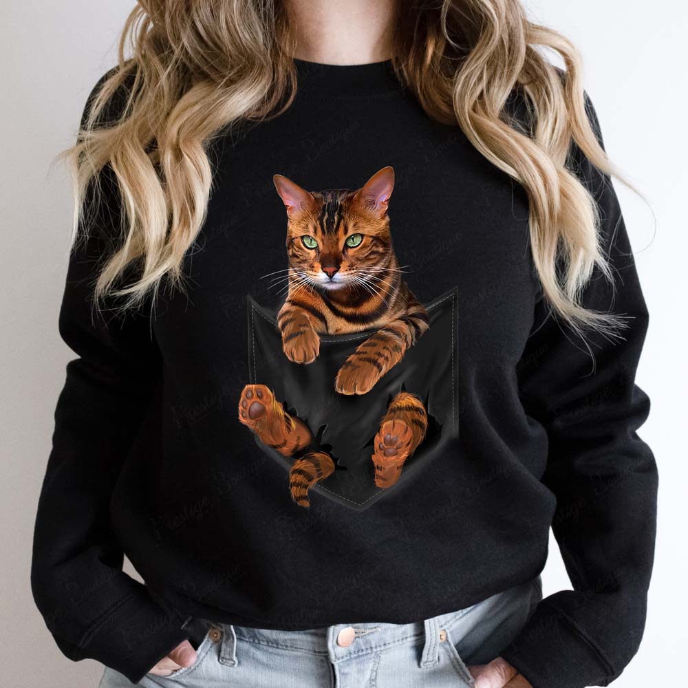 Bluza cu pisici Cat Tiger in pocket