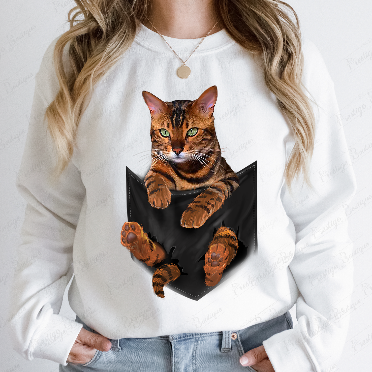 Bluza cu pisici Cat Tiger in pocket