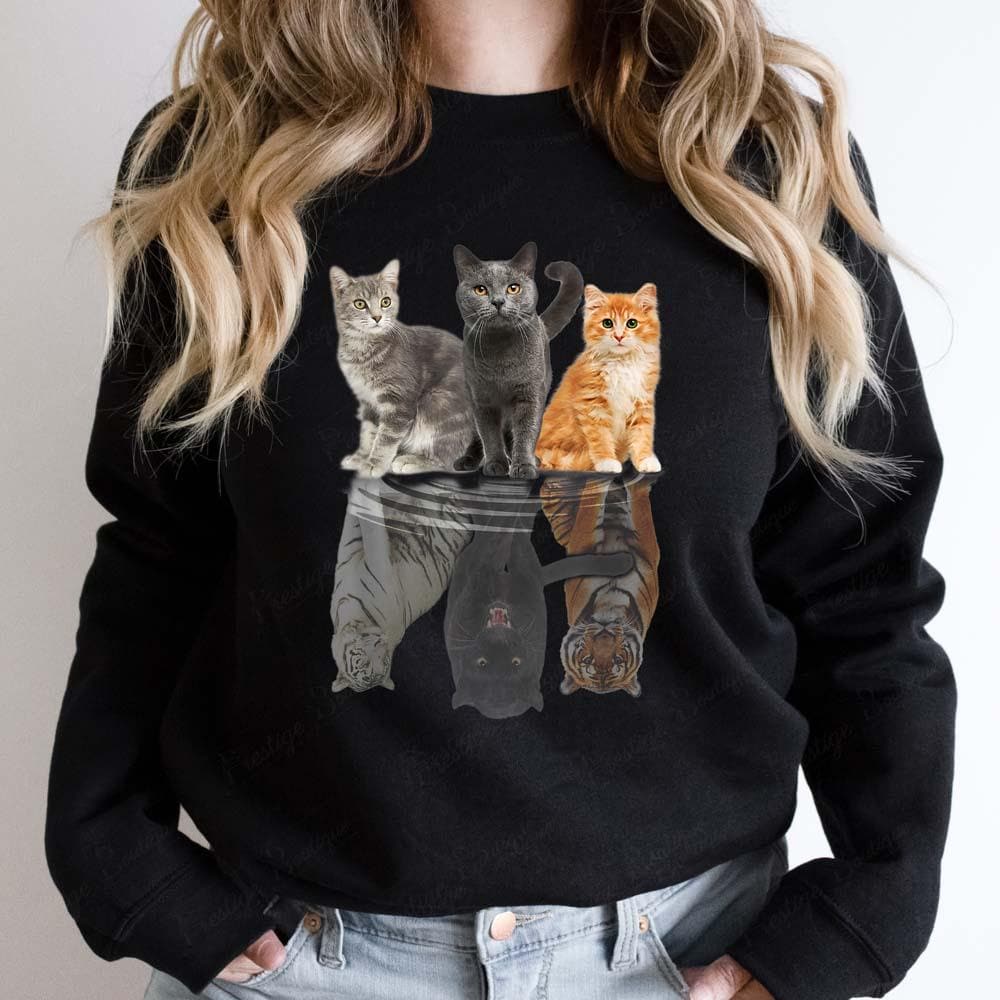 Bluza cu pisici Cats Reflection - Prestigeboutique.ro