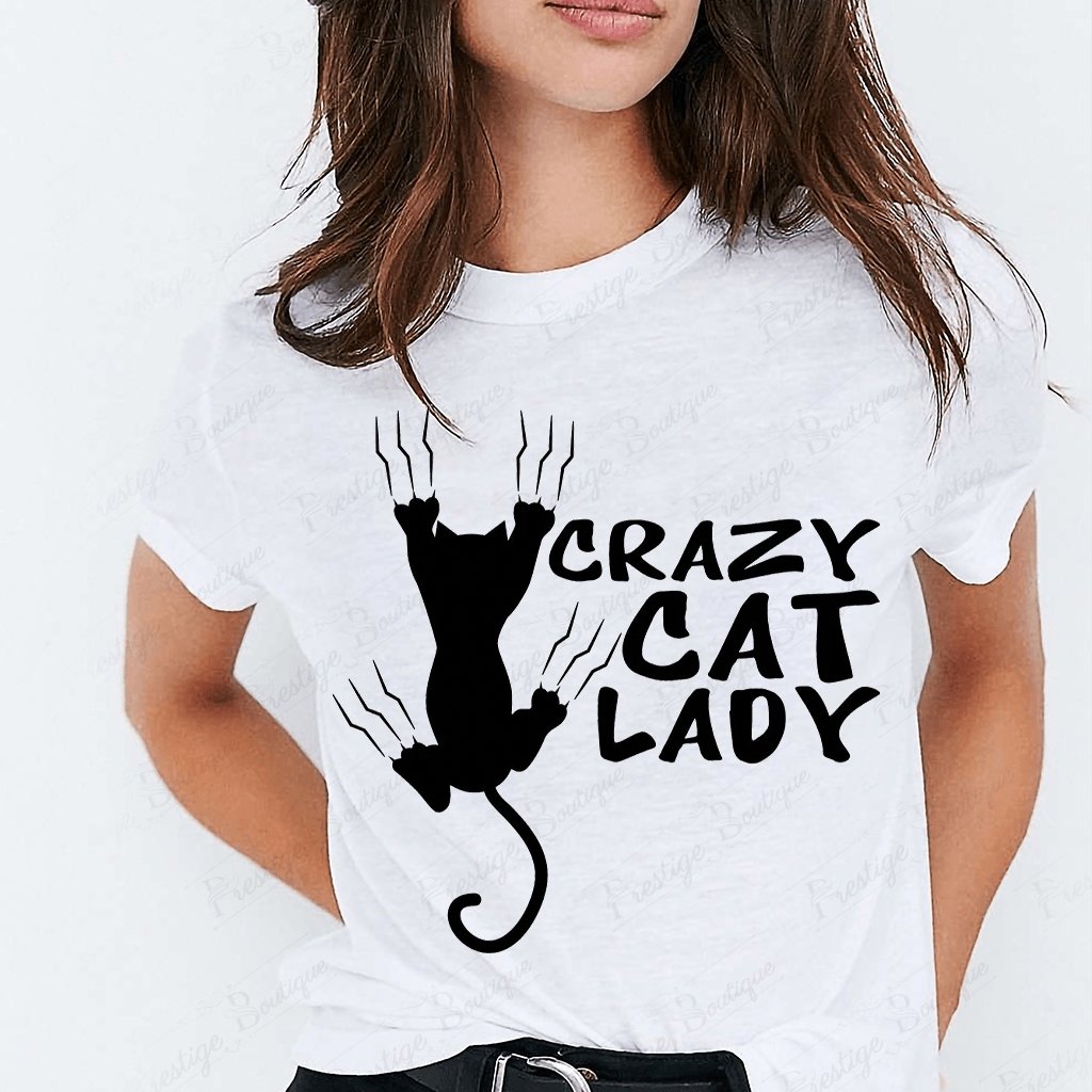 Tricou Crazy Cat Lady - Prestigeboutique.ro